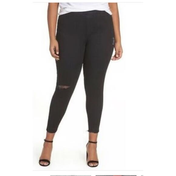 Spanx Distressed Skinny Denim Leggings Size 3X Minimal Stretch Pull On NWT - Picture 1 of 11
